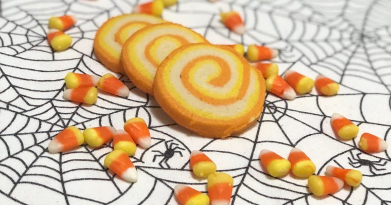 Candy Corn Pinwheel Cookies