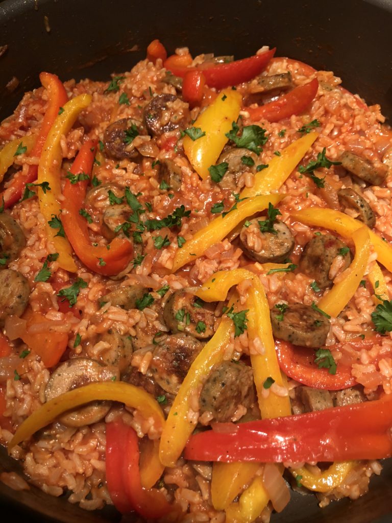 Rice, Bell Pepper and Sausage Dinner DIY DOUGHERTY