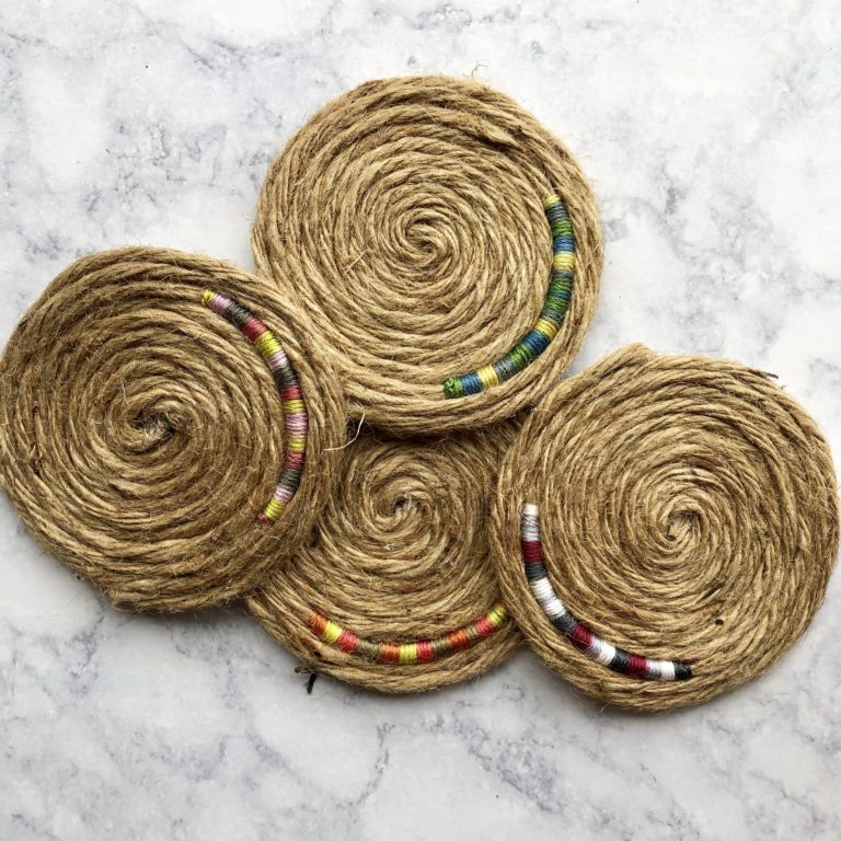 DIY Jute Coasters DIY DOUGHERTY
